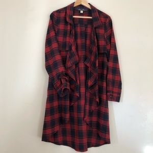 Boutique flannel cardigan